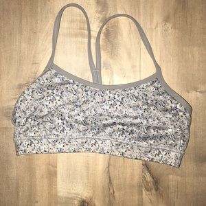 Lulu lemon gray floral sports bra